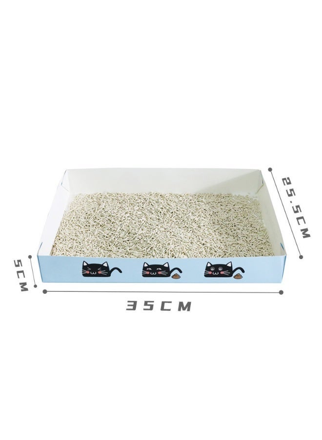 Oldzhan 5pcs disposable paper car litter box for business trips, foster care, travel, thickened, foldable, easy to maintain cat toilet (excluding litter) - Image 2